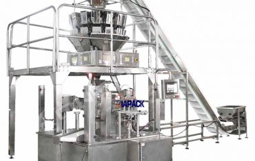 සිපර් ඇසුරුම් මුද්‍රා තැබීමේ යන්ත්‍රය සමඟ ස්වයංක්‍රීය රොටරි ඩෝයි බෑගය