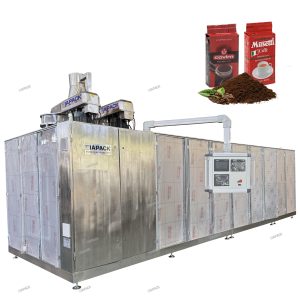 ස්වයංක්‍රීය ද්විත්ව කුටීර ගඩොල් රික්තක බෑග් සාදන පිරවුම් ඇසුරුම් යන්ත්‍රය