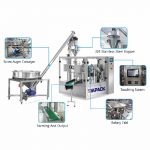 කුඩු රොටරි පිරවුම් මුද්රා ඇසුරුම් wtih auger filler